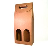 thumbnail of 25x Caixa de Cartão 2 Garrafas de Vinho 18x9x40cm - Embalagem para Garrafas de Vinho para Presentes de Natal, Páscoa, Adegas de Vinho