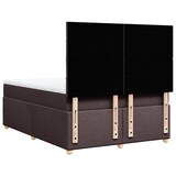 thumbnail of vidaXL Boxspringbett mit Matratze Dunkelbraun 140x190 cm Stoff