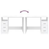 thumbnail of vidaXL Schreibtisch mit Schubladen Weiß 102x50x76 cm Holzwerkstoff