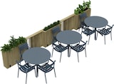 thumbnail of Jardinera de Madera Separador de Terrazas con Ruedas 100 x 24 x 80 cm