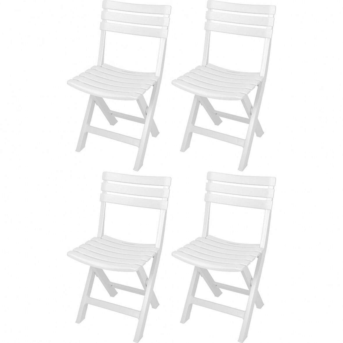 4x Gartenstuhl Campingstuhl Balkonstuhl Klappstuhl Stuhl Weiß 0650