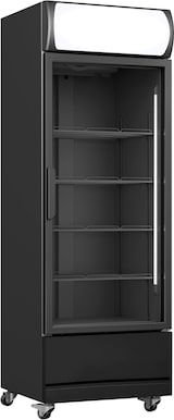 thumbnail of Mobiler Kühlschrank mit 1 Glastür Getränkekühlschrank 380 L +1/10°C mit Display Schwarz
