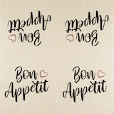 thumbnail of Home Fashion, Bon Appètit avec Coeur, Lunch-Servietten aufgefaltetes Maß 33 cm x 33 cm, im Viertelfalz, 20 Stück pro Pack