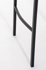 thumbnail of Décoshop26 - Barhocker hoher Tresenhocker quadratische Steppung grauer Stoffsitz 4 stabile schwarze Metallbeine 10_0004704