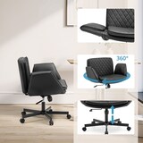 thumbnail of Bürostuhl Schneidersitz / Drehstuhl Criss Cross 10 PU schwarz hjh LIVING
