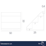 thumbnail of Danieli - Espositore a Scaletta in Acrilico - Espositore da Banco in Acrilico 50x33x25cm