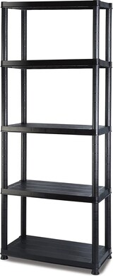 thumbnail of Pack 100 Estanterías de Resina 5 Baldas Negra XL - 171x61x31 cm - Capacidad 125kg - Estructura de Plástico Alta Resistencia para Almacén y Garaje