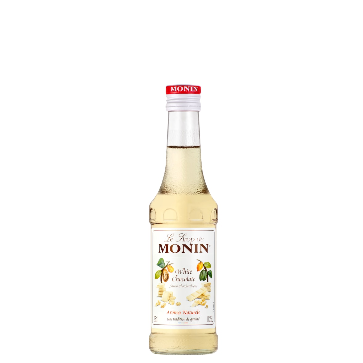 MONIN - Sirop Saveur Chocolat Blanc 25 cl pour boissons chaudes, culinaire, desserts drinks ou frappés