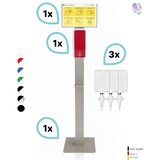 thumbnail of SET: Desinfektionsspender SENSOR Cosmos +Bodenständer Edelstahl +Infotafel +3x 1-Liter Hautdesinfektion +prof. Hygieneplan