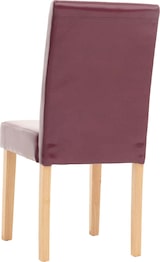 thumbnail of 2er-Set Esszimmerstuhl Stuhl Küchenstuhl klassisch und zeitlos  | HxBxT 90x43x56cm | Sitzhöhe 45cm |  Kunstleder  |  helle Beine |  Rot