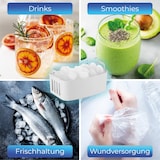 thumbnail of KLAMER Eiswürfelmaschine, 10 Eiswürfel in 7-9 Minuten, 15 kg Eiswürfel pro Tag, 2 Eiswürfelgrößen, 2,1 L Wassertank, 120 W Ice Maker mit Timer, Leise…