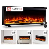 thumbnail of KAMINIO Elektrokamin LEA - Elektrischer 3-in-1 Kamin mit Panoramaview, Heizung, 3D-Flammeneffekt, 12 Flammenfarben, Fernbedienung  - 42 Zoll