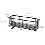 thumbnail of Yamazaki Abtropfgestell Abtropfkorb Abtropfständer Geschirr Metall Abtropfschale schwarz schmal 57x18x16cm