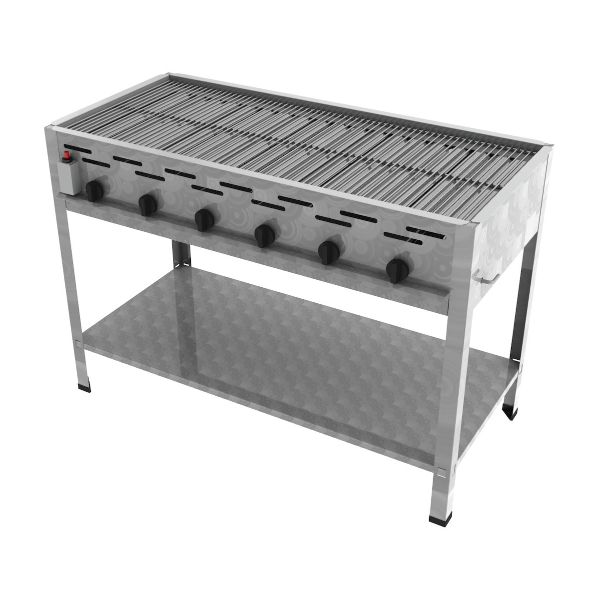 ChattenGlut Professional Gastrobräter 6-flammig Standgerät 22,0kW und Rost