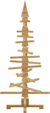 thumbnail of vidaXL Holz Weihnachtsbaum mit Ständer Braun 150 cm Massivholz Kiefer