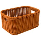 thumbnail of Rechthoekige gevlochten Mand Uit Kunststof Bruin - 27x17x15cm