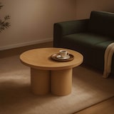 thumbnail of Tavolino rotondo 80 cm in legno nero scandinavo