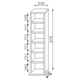 thumbnail of VCM Standregal Elementa Anthrazit / Honig-Eiche H. 92 x B. 21 x T. 20 cm