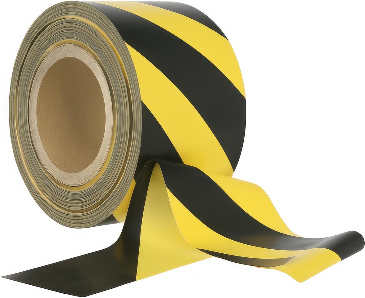 VEPATIM Absperrband schwarzgelb gestreift 75mm breit 500 Meter LDPE