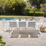 thumbnail of Ensemble table de terrasse et 8 fauteuils en métal blanc - Oviala