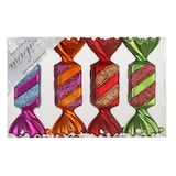 thumbnail of 4 Christbaumschmuck Bonbons 10,5cm Kunststoff Christbaumkugeln Glitzer Weihnachtskugeln Weihnachtsbaumkugeln Weihnachtsdeko Deko Bruchsicher Bunt