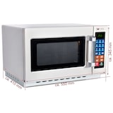 thumbnail of Beeketal Gastro Profi Mikrowelle Edelstahl Gastronomie Timer Mikrowellengerät Innenbeleuchtung MW-34 Premium