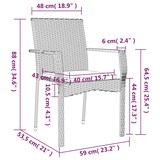 thumbnail of vidaXL 5-tlg. Garten-Essgruppe mit Kissen Schwarz Poly Rattan