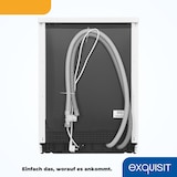 thumbnail of Exquisit Geschirrspüler GSP9614-030B weiss | Spülmaschine 60 cm | Aquastop | Maßgedecke: 14 | Restlaufzeiten Anzeige | Unterbaugerät