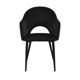 thumbnail of SVITA HAILEY 2er Set Esszimmerstühle Küchen-Sessel gepolstert Samt Schwarz