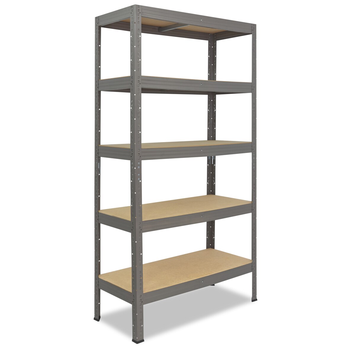 shelfplaza PRO 200x50x45 cm Schwerlastregal in grau mit 5 Böden und 200 kg Traglast pro Boden
