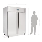 thumbnail of Polar U-serie professionele 2-deurs koeling RVS 1300L