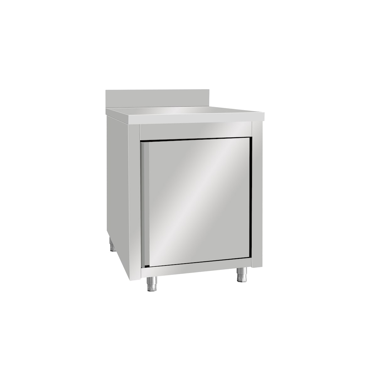 Skyrainbow Arbeitsschrank aus Edelstahl, mit Aufkantung, 60 x 60