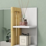 thumbnail of HOMCOM Specchio Bagno Moderno in Legno 4 Ripiani 45x15x58.5cm Bianco