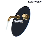 thumbnail of NAVIS | Rubinetteria da bagno montaggio a parete Ottone spazzolato in 2 parti | Miscelatore semplice in acciaio inox rubinetto per hotel  gastronomia