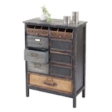 thumbnail of Apothekerkommode HWC-F34, Schubladenschrank, Tanne Holz massiv Vintage Shabby-Look 90x65x32cm