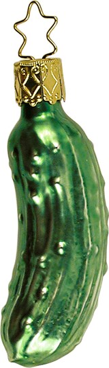 thumbnail of Christbaumschmuck Glas 7,5cm Weihnachtsgurke Weihnachtskugeln Weihnachtsbaum