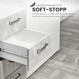 thumbnail of bümö smart Schubladenschrank, Büroschrank 80cm breit in Graphit/Weiß mit 4 Schüben & 4 Regalfächern - Bürocontainer aus Holz, Container mit