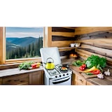 thumbnail of Réchaud gaz portable 4 feux 4650W Blanc laqué Couvercle KEMPER