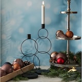 thumbnail of Stabkerzenhalter Kerzenständer 3 Ringe Tafelkerzenhalter Kerzenhalter schwarz