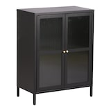 thumbnail of Helloshop26 - Aparador em aço e vidro ondulado 84 x 64 x 35 cm preto 03_0006612