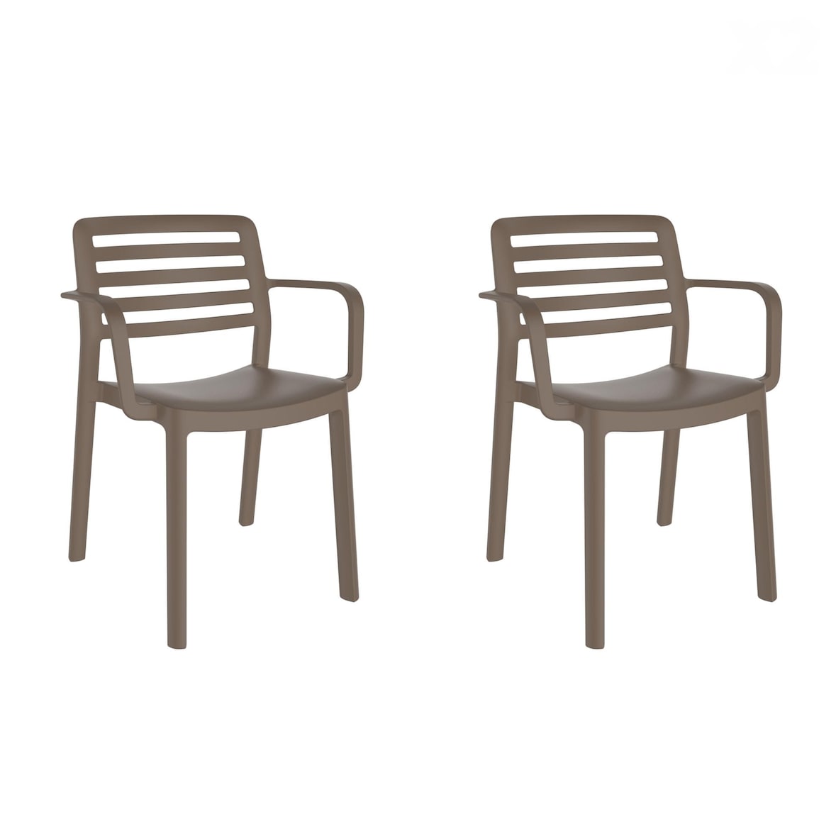 garbar WIND Set 2 Silla Con Brazos Interior, Exterior Gris Oscuro