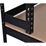 thumbnail of Inpakstation HWC-J84, inpaktafel werktafel, in hoogte verstelbare zwenkwielhouder, hout staal 183x183x90cm, zwart