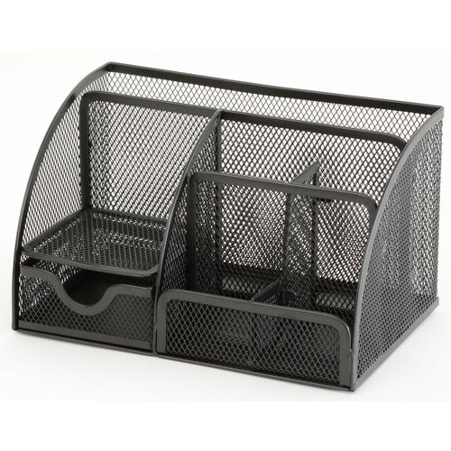 Viking Schreibtisch-Organizer Metallnetz Schwarz 22,2 x 14 x 12,5 cm