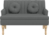 thumbnail of Décoshop26 - Bank/Sofa mit Rückenkissen und Armlehnen 113 x 64,5 x 75,5 cm in grauem Stoff DEC024630