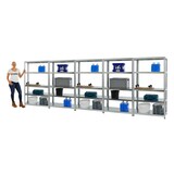 thumbnail of PROREGAL 5x Schwerlastregal Steel Eagle | HxBxT 180x100x40 cm | Fachlast 130kg | Verzinkt | Stecksystem Lagerregal Regalsystem 5 Stk.