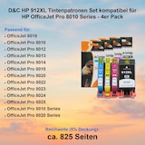 thumbnail of D&C HP 912XL Tintenpatronen Set kompatibel für HP OfficeJet Pro 8010 Series - 4er Pack