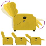 thumbnail of vidaXL Massagesessel Gelb Samt