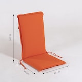 thumbnail of Almofada laranja padrão com encosto de poltrona empilhável de jardim