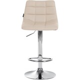 thumbnail of Conjunto de 2 bancos de bar em imitação de pele Jerry creme/cromo