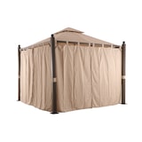 thumbnail of Tarrington House Cenador con pared lateral Fedora, metal/poliéster, 3 x 3 m, con ventilación, repelente al agua, beige